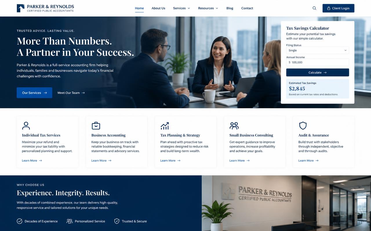 LedgerLine Finance website reference shown in a desktop frame